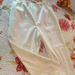 Alfred Dunner White Stretch Waist Pants
